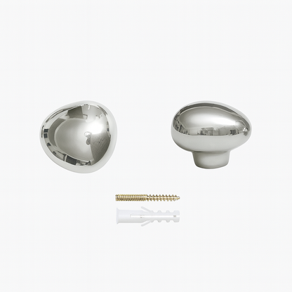 Keramische wandhaken met chroom raindrop design