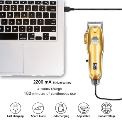 Draadloze 3-in-1 tondeuse set met precisietrimmer en scheerapparaat
