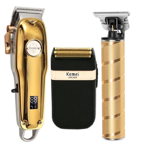 Draadloze 3-in-1 tondeuse set met precisietrimmer en scheerapparaat