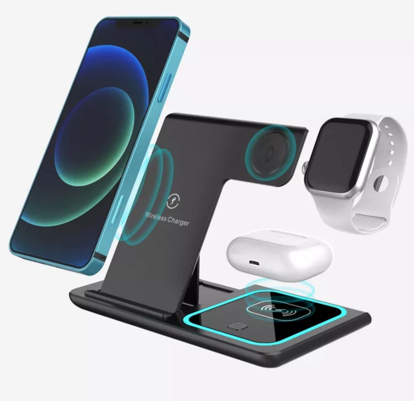 3-in-1 Draadloze Oplader Universeel - 15W snellader