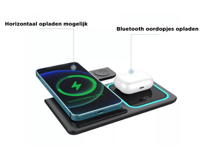3-in-1 Draadloze Oplader Universeel - 15W snellader