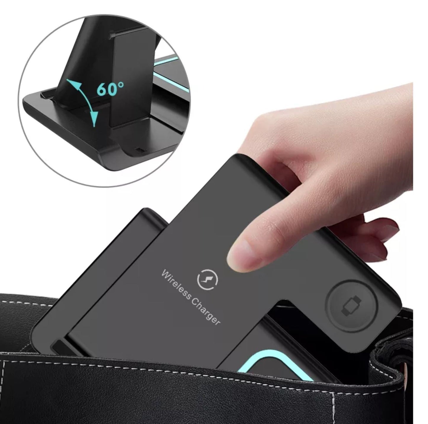 3-in-1 Draadloze Oplader Universeel - 15W snellader