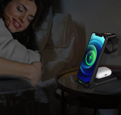 3-in-1 Draadloze Oplader voor Apple - Samsung - Huawei - Xiaomi - Airpods - Apple Watch