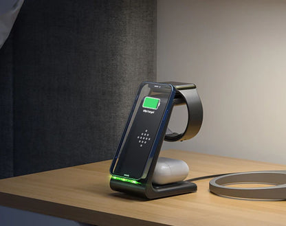 3-in-1 Draadloze Oplader voor Apple - Samsung - Huawei - Xiaomi - Airpods - Apple Watch