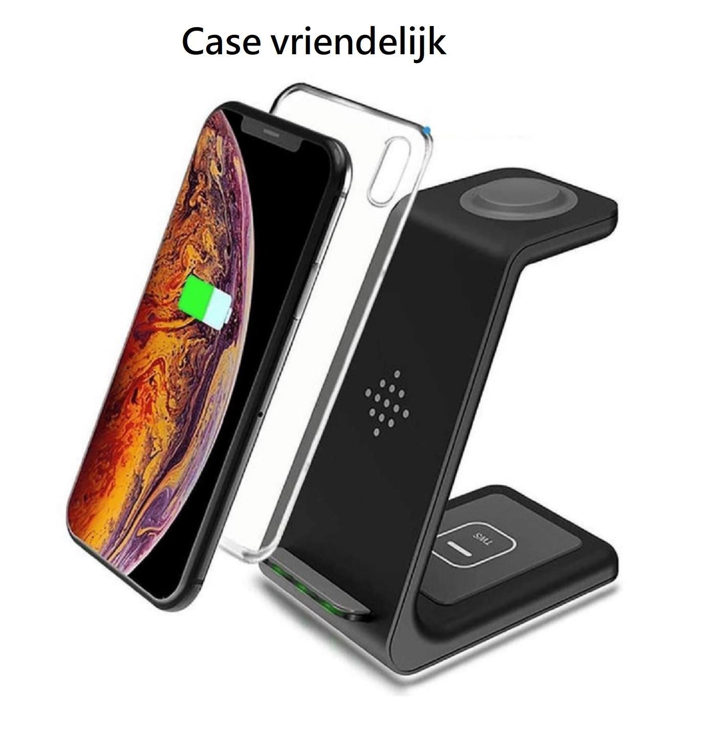 3-in-1 Draadloze Oplader voor Apple - Samsung - Huawei - Xiaomi - Airpods - Apple Watch