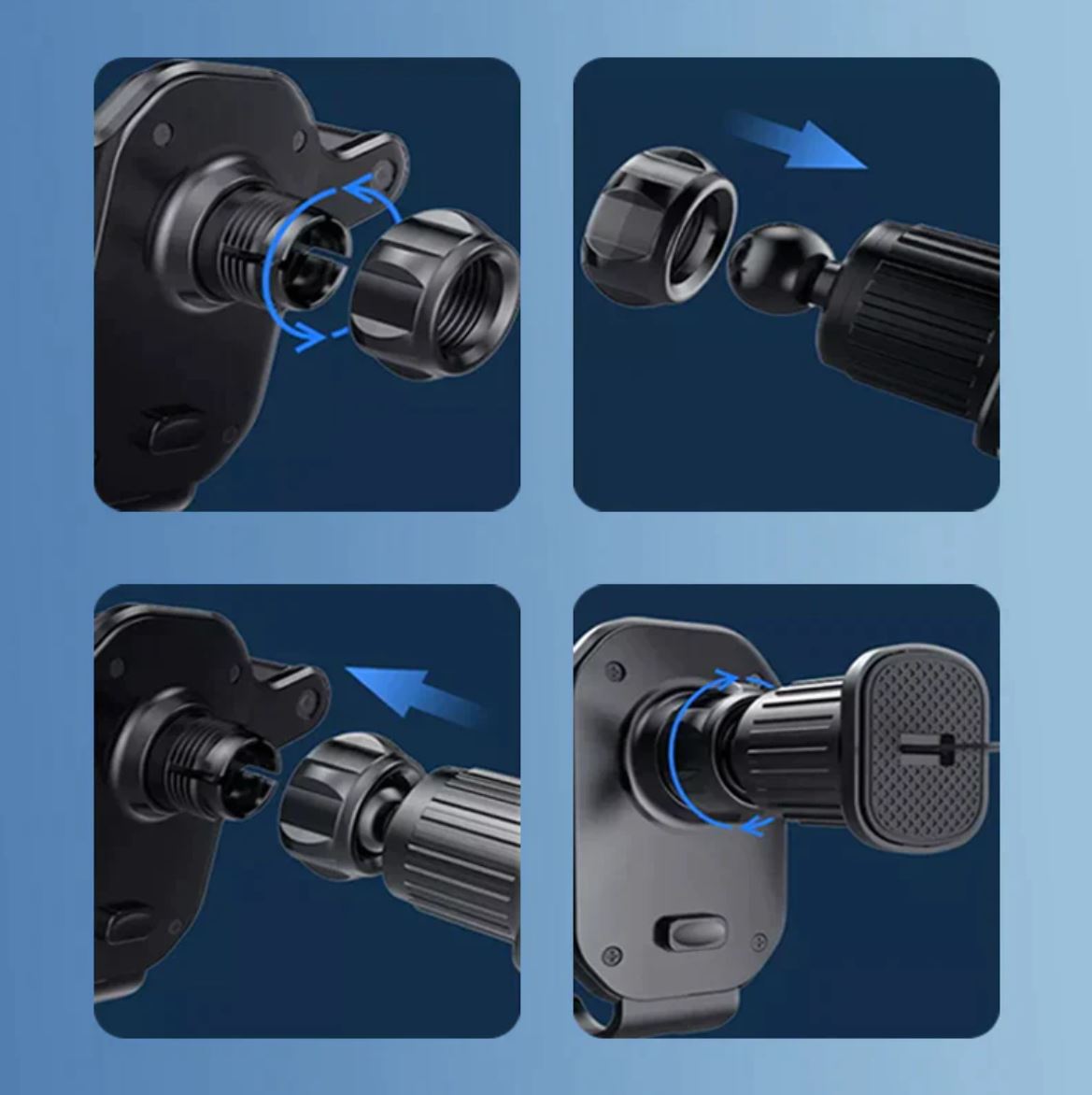 3-in-1 Draaibare Universele Auto Telefoon Houder