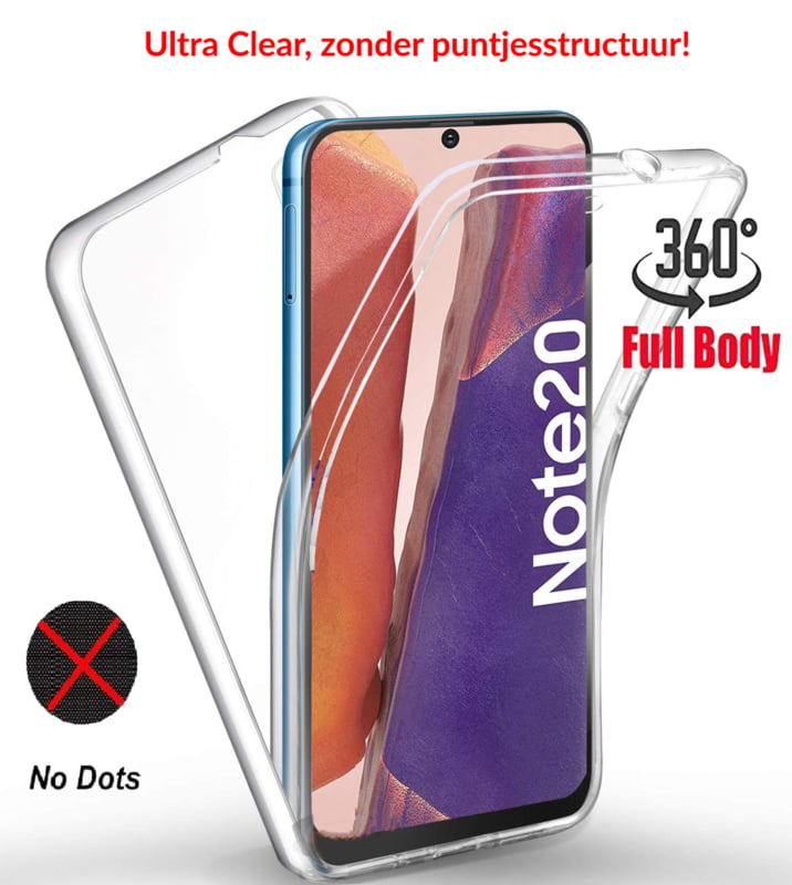 Transparant 360 graden hoesje voor Samsung Galaxy Note 20