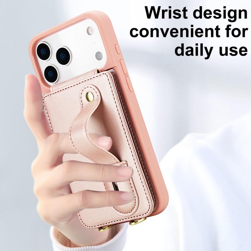 Telefoonhoesje met pasjeshouder en draagkoord voor iPhone 17 Pro Max