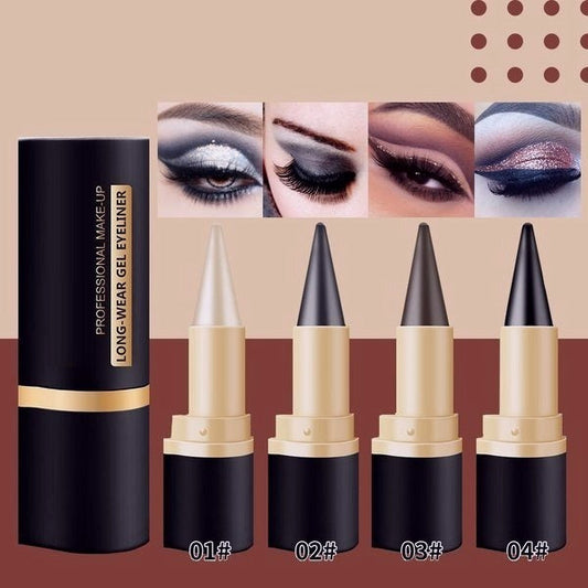 Matte sneldrogende eyeliner met lippenstiftvormig ontwerp