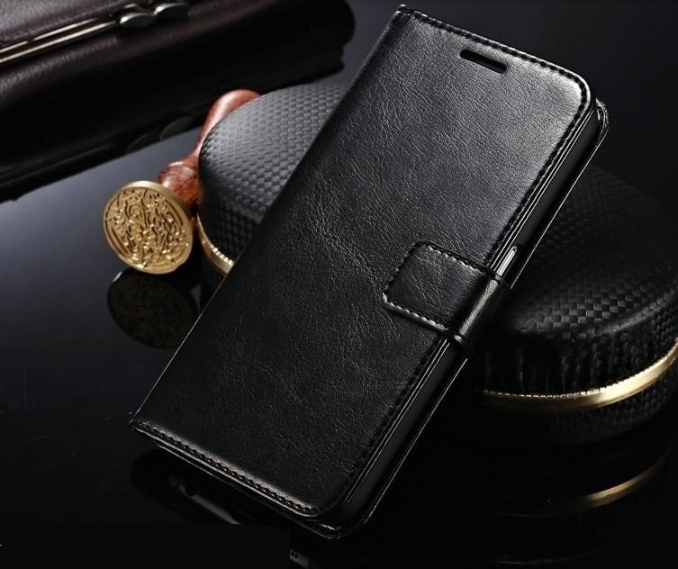 Leren portemonnee hoesje voor Samsung Galaxy S7 Edge met magnetische sluiting