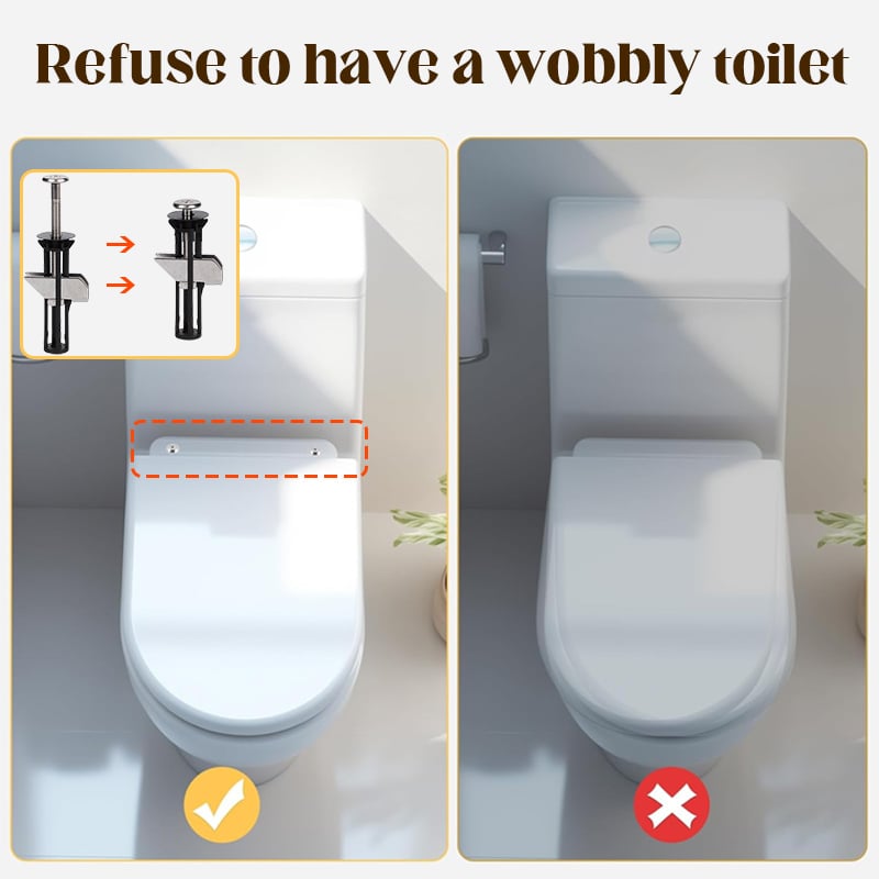 Toiletbril Bevestigingsset van Roestvrij Staal met Borgmoeren