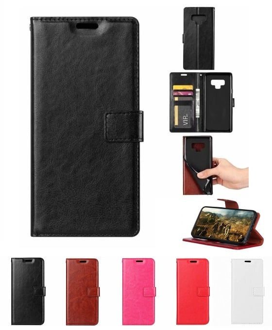 Leren portemonnee hoesje voor Samsung Galaxy Note 9 met pasfotovakje