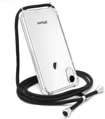 Transparant TPU telefoonhoesje met verstelbaar draagkoord
