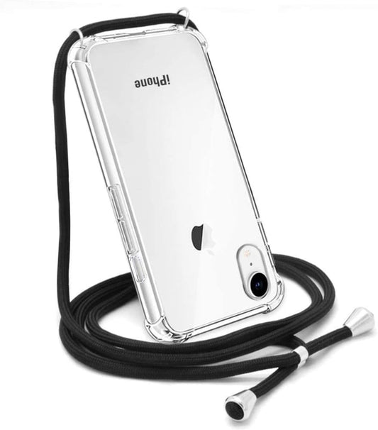 Transparant TPU telefoonhoesje met verstelbaar draagkoord