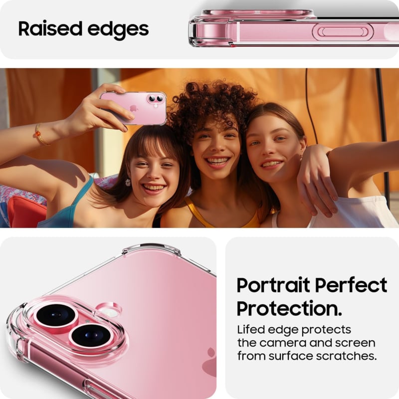 Transparant TPU Hoesje met Air Cushion voor iPhone 16