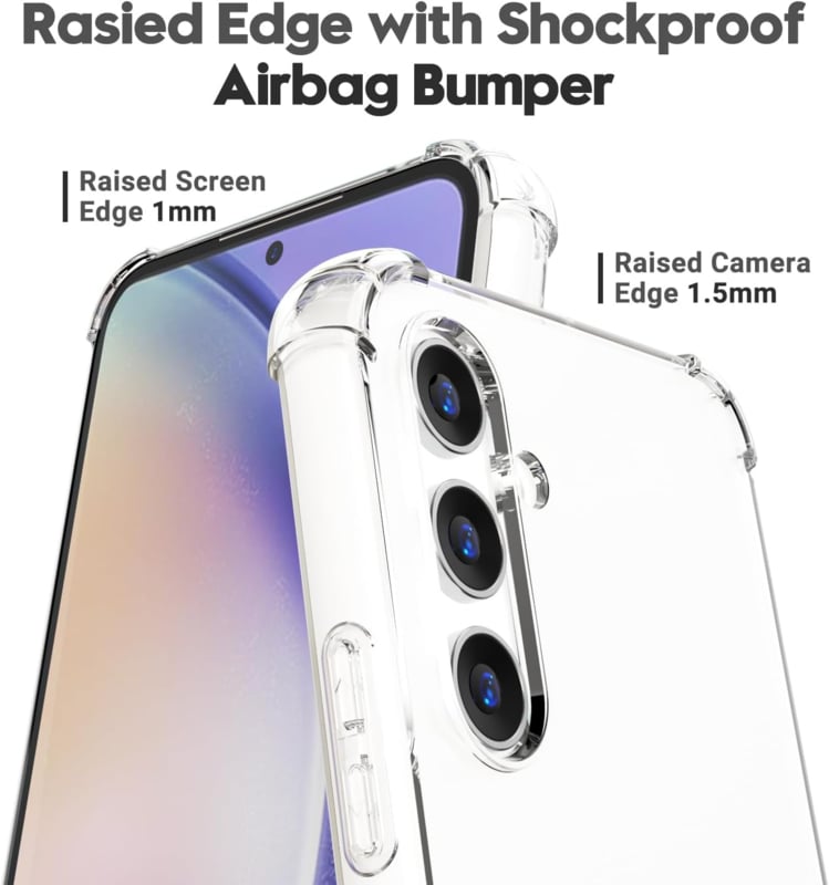 Transparant TPU hoesje met schokbestendige hoekbescherming voor Samsung Galaxy A25 5G