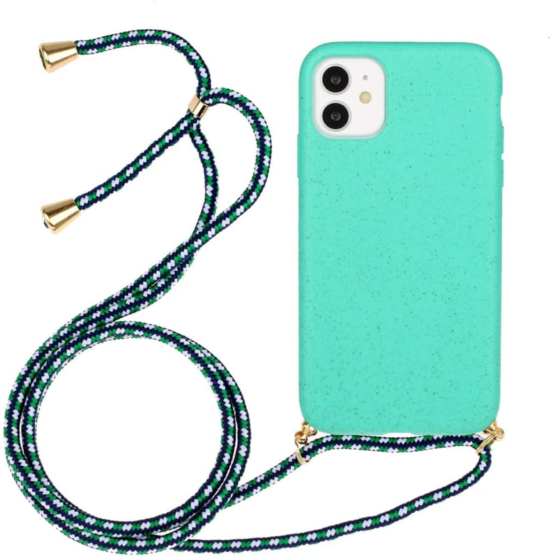 Crossbody TPU Telefoonhoesje met Verstelbaar Koord Mint