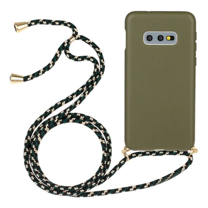 Galaxy S10E TPU hoesje met koord groen