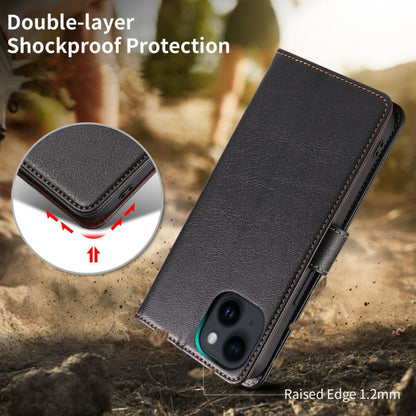 Luxe Leren Bookcase Telefoonhoesje voor iPhone 16e en 17e