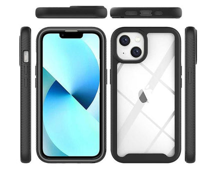 Schokbestendig telefoonhoesje voor iPhone met screenprotector Zwart