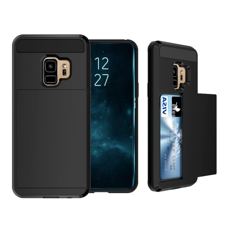 Slide armor hoesje voor Samsung Galaxy S9 met pashouder
