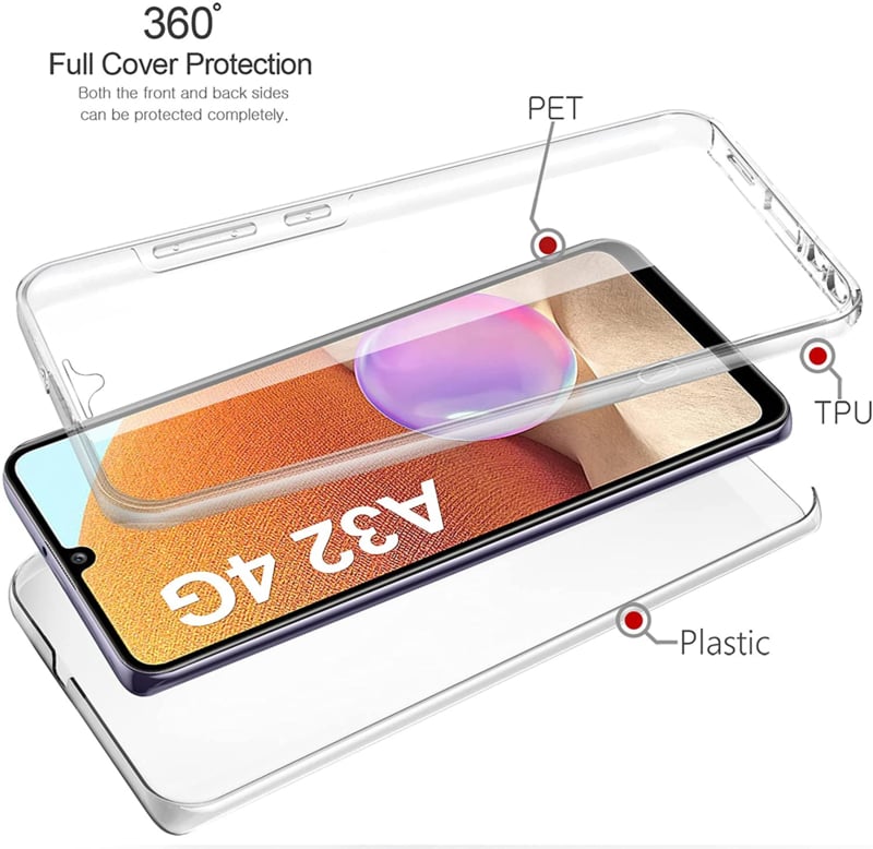 Galaxy A32 4G 360° ultra clear hybrid hoesje