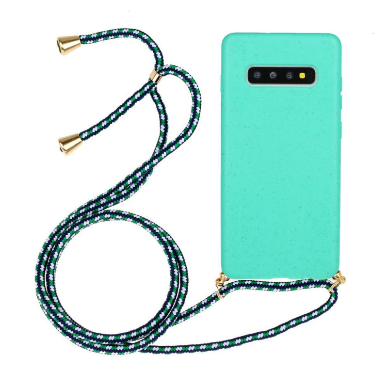 Galaxy S10 TPU hoesje met koord mint