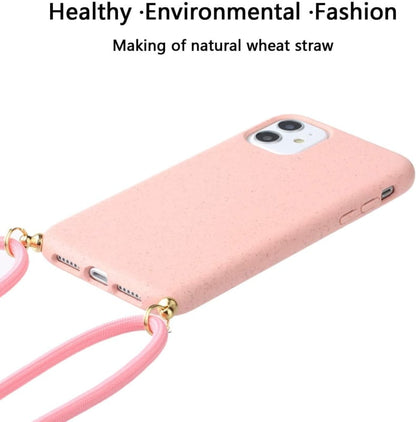 iPhone 13 TPU Hoesje met Verstelbaar Koord Roze