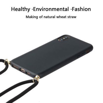 Crossbody TPU Telefoonhoesje met Verstelbaar Koord Zwart