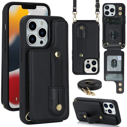 Telefoonhoesje met pasjeshouder en draagkoord voor iPhone 16 Pro