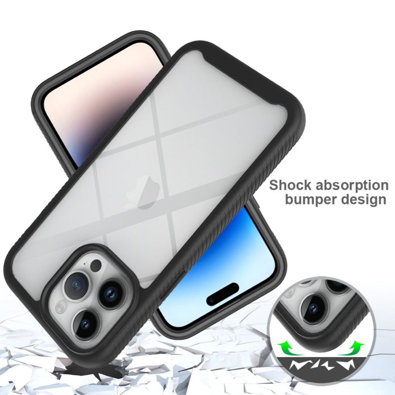 360° telefoonhoesje met ingebouwde screenprotector voor iPhone 14 Pro Max Zwart