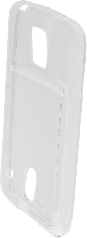Transparant TPU telefoonhoesje met pasjesvakje voor Samsung Galaxy S5