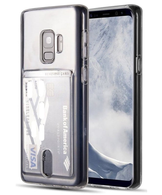 Transparant TPU hoesje met pasjesvakje voor Samsung Galaxy S9