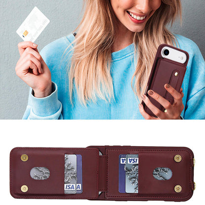 Leren Telefoonhoesje met Pasjeshouder en Draagkoord