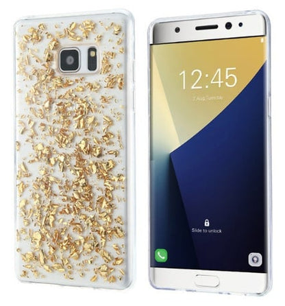 Glitter TPU backcover voor Samsung Galaxy S8 Plus met bladgoudlook