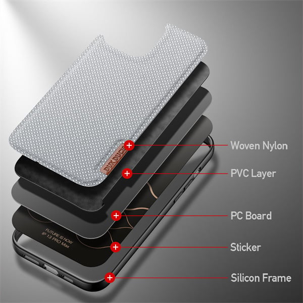 Dux Ducis Fino hybride backcover voor iPhone 13 Mini met geweven nylon