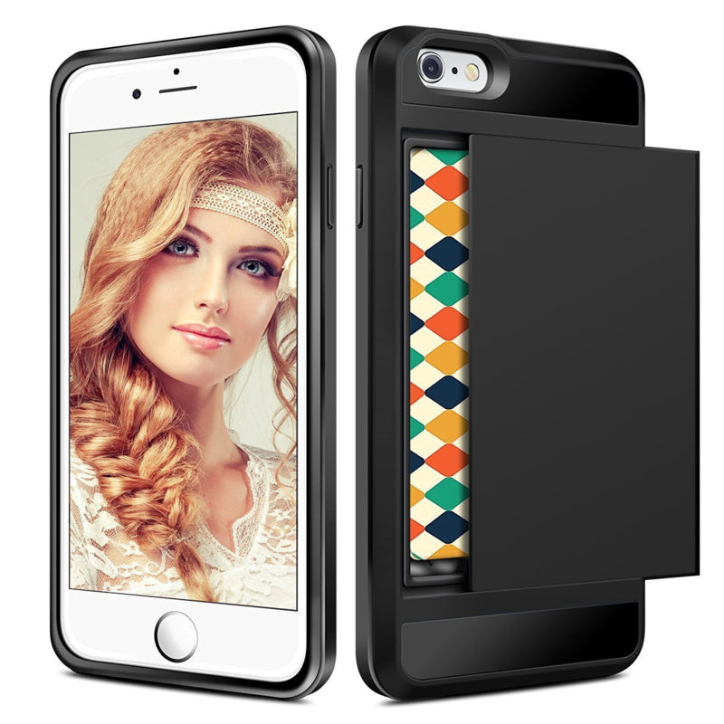 Slide Armor telefoonhoesje met pashouder voor iPhone 6 / 6S