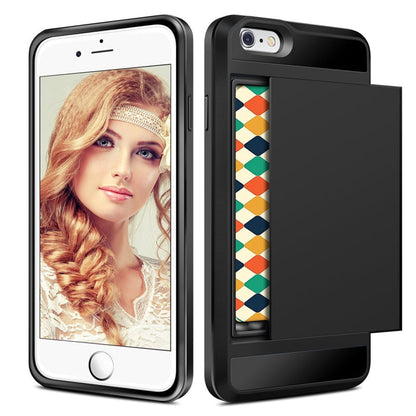 Slide Armor telefoonhoesje met pashouder voor iPhone 6 / 6S