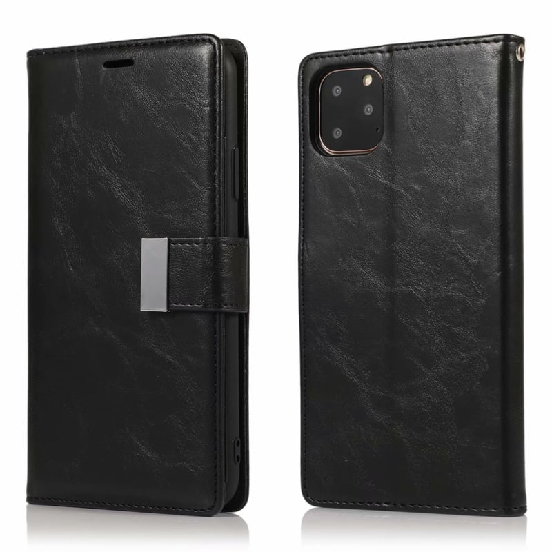 Leren portemonnee hoesje met pasjeshouder voor iPhone 11 Pro Max