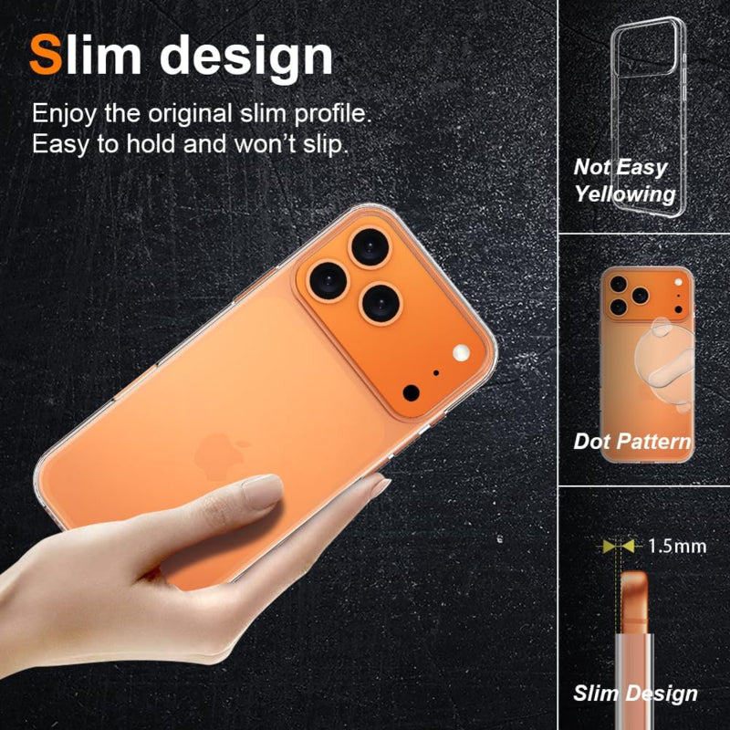 Transparant TPU telefoonhoesje voor iPhone 17 Pro Max