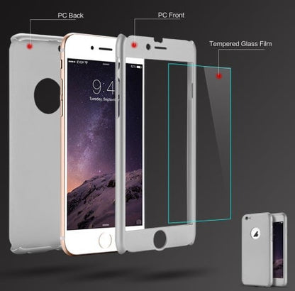 360 Graden Telefoonhoesje voor iPhone 7 Plus / 8 Plus met Screenprotector