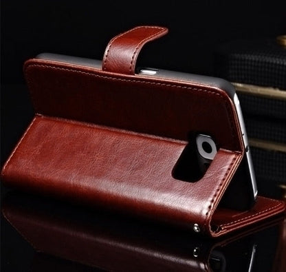 Leren portemonnee hoesje voor Samsung Galaxy S7 Edge met magnetische sluiting