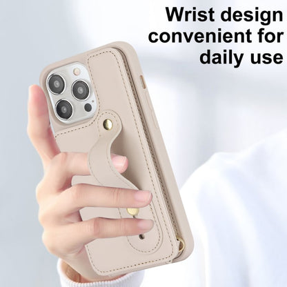 Leren telefoonhoesje met pasjeshouder en draagkoord voor iPhone 16 Pro Max