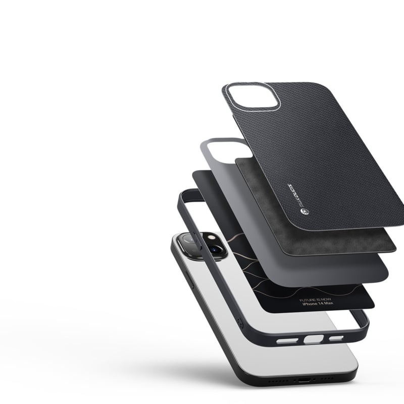 Dux Ducis Fino Hybrid Backcover Voor iPhone 14 Plus Zwart