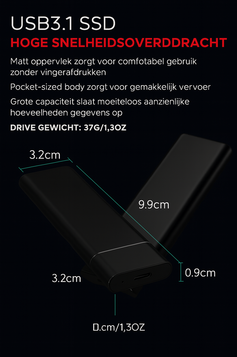 4 TB Externe SSD schijf - Plug & Play - Universeel