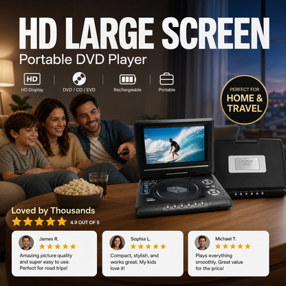 Draagbare HD DVD-speler van 7,8 inch met oplaadbare batterij | LN20250741EU