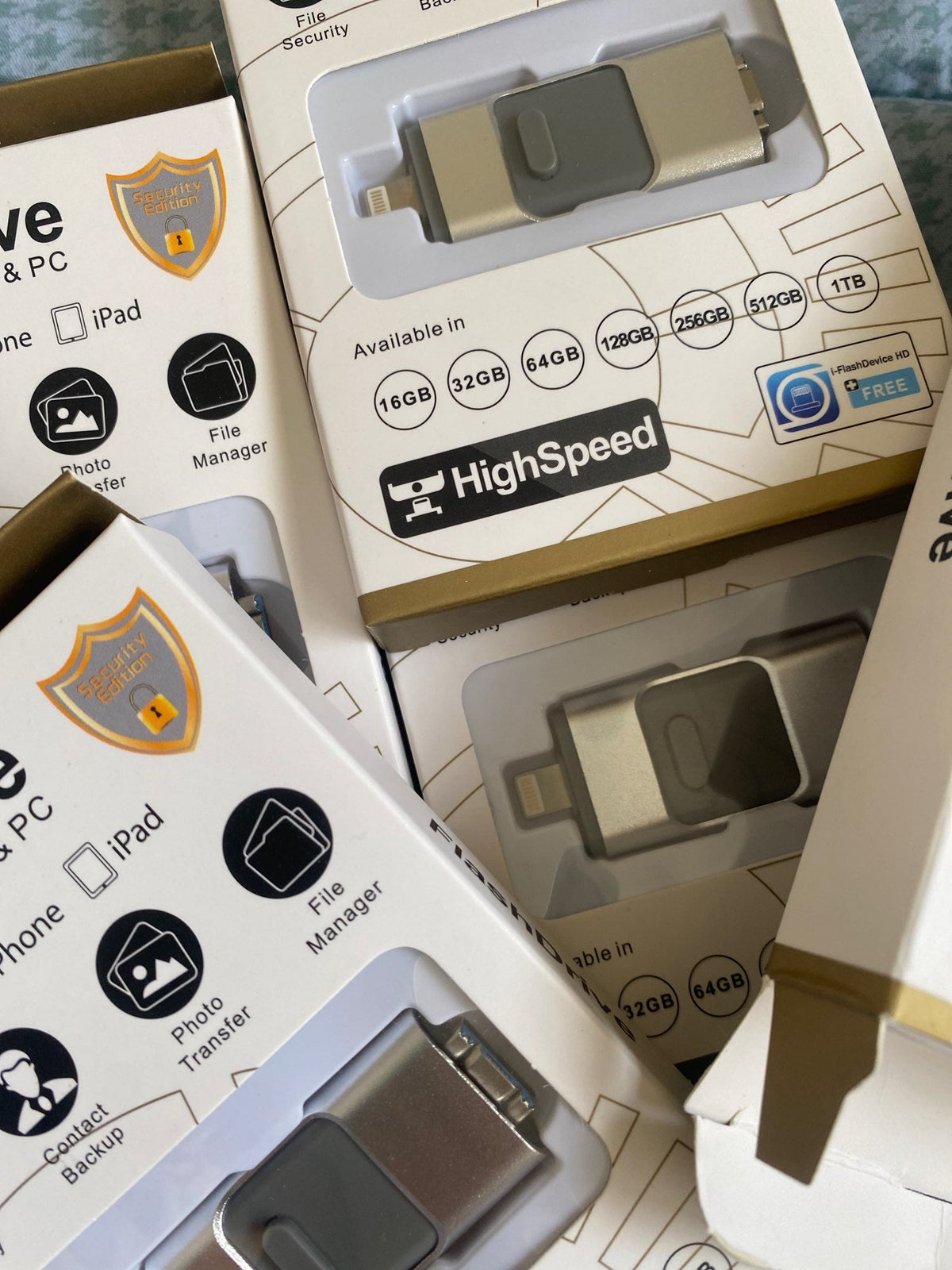 4-in-1 Flashdrive met Meerdere Aansluitingen