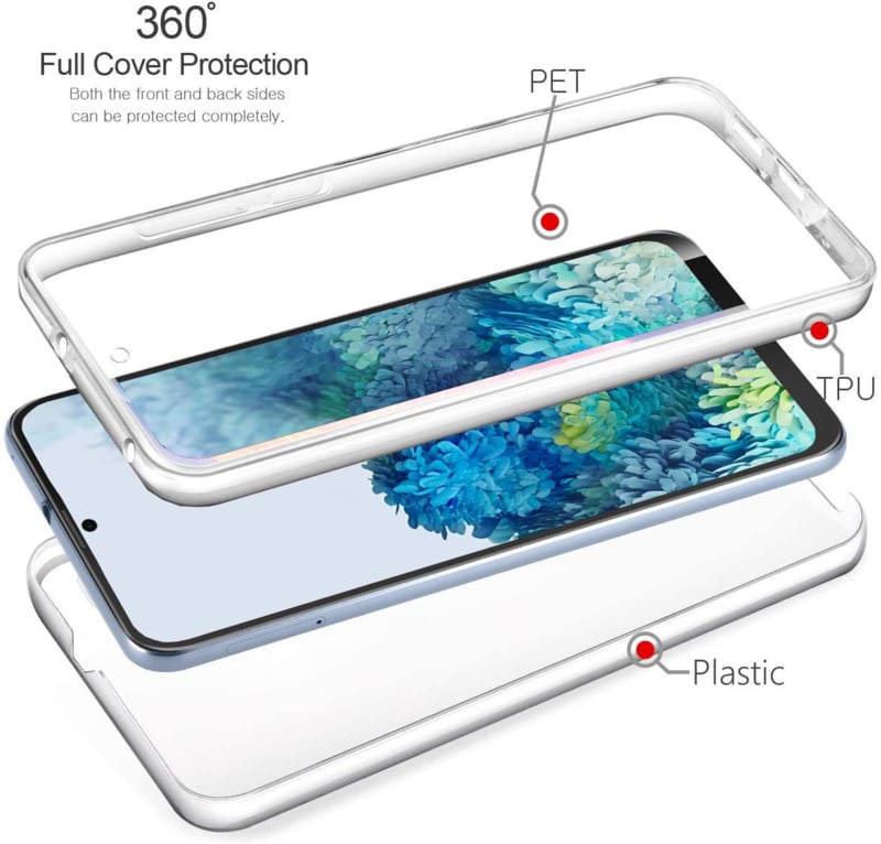 Transparant 360 graden telefoonhoesje voor Galaxy S20 Plus