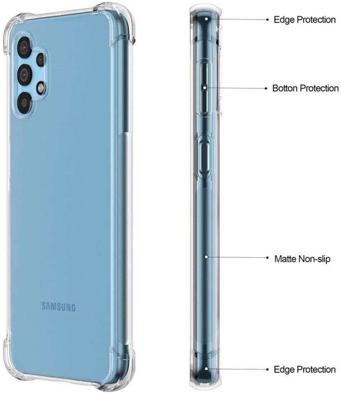 Transparant TPU hoesje met schokbestendige hoekkussens voor Samsung Galaxy A32 5G