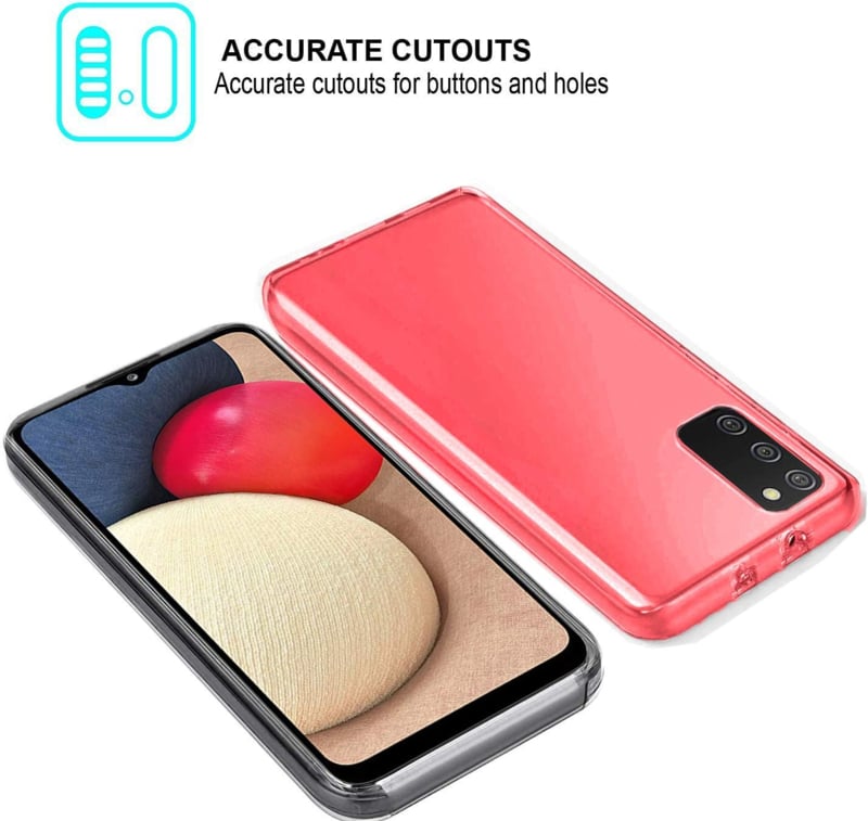 Transparant hybride 360 graden telefoonhoesje voor Galaxy A02s